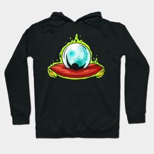 Glass Sphere With Green Shimmer Fortune Teller Halloween Hoodie